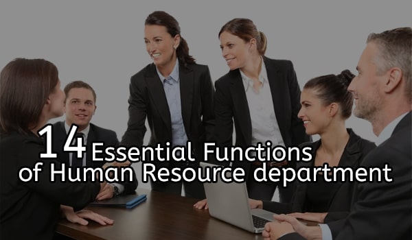 14 essential Functions of Human Resource department-min